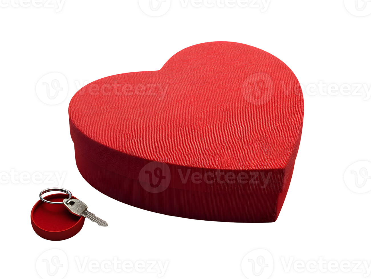 Heart-shaped box with a key. Symbolizes love, secrets, and a romantic gift png
