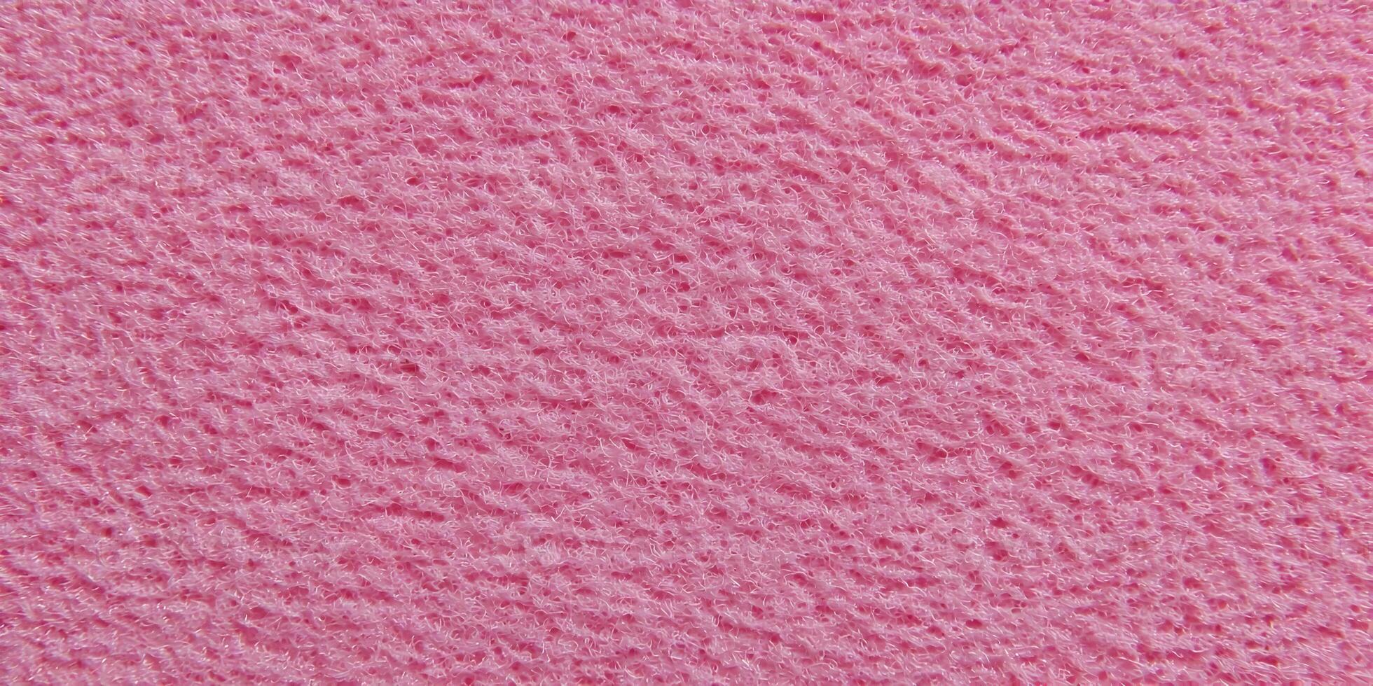 Pink Textured Fabric Background Close Up Detailed Texture photo