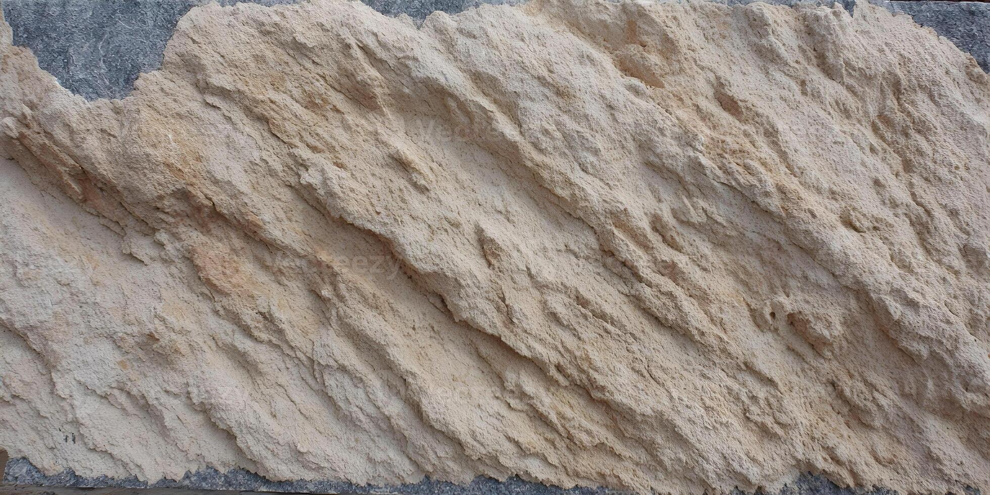 Beige Sand Stone Wall Texture Background Diagonal Lines Rough Surface photo