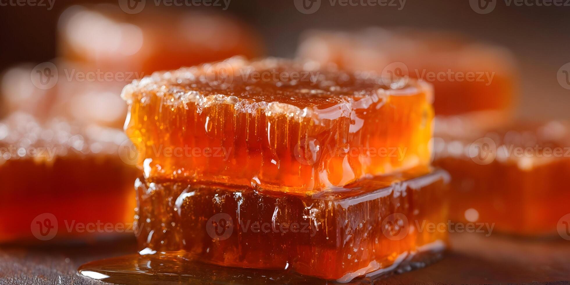Honeycomb Candy Closeup Sweet Golden Brown Dessert Food Photography photo