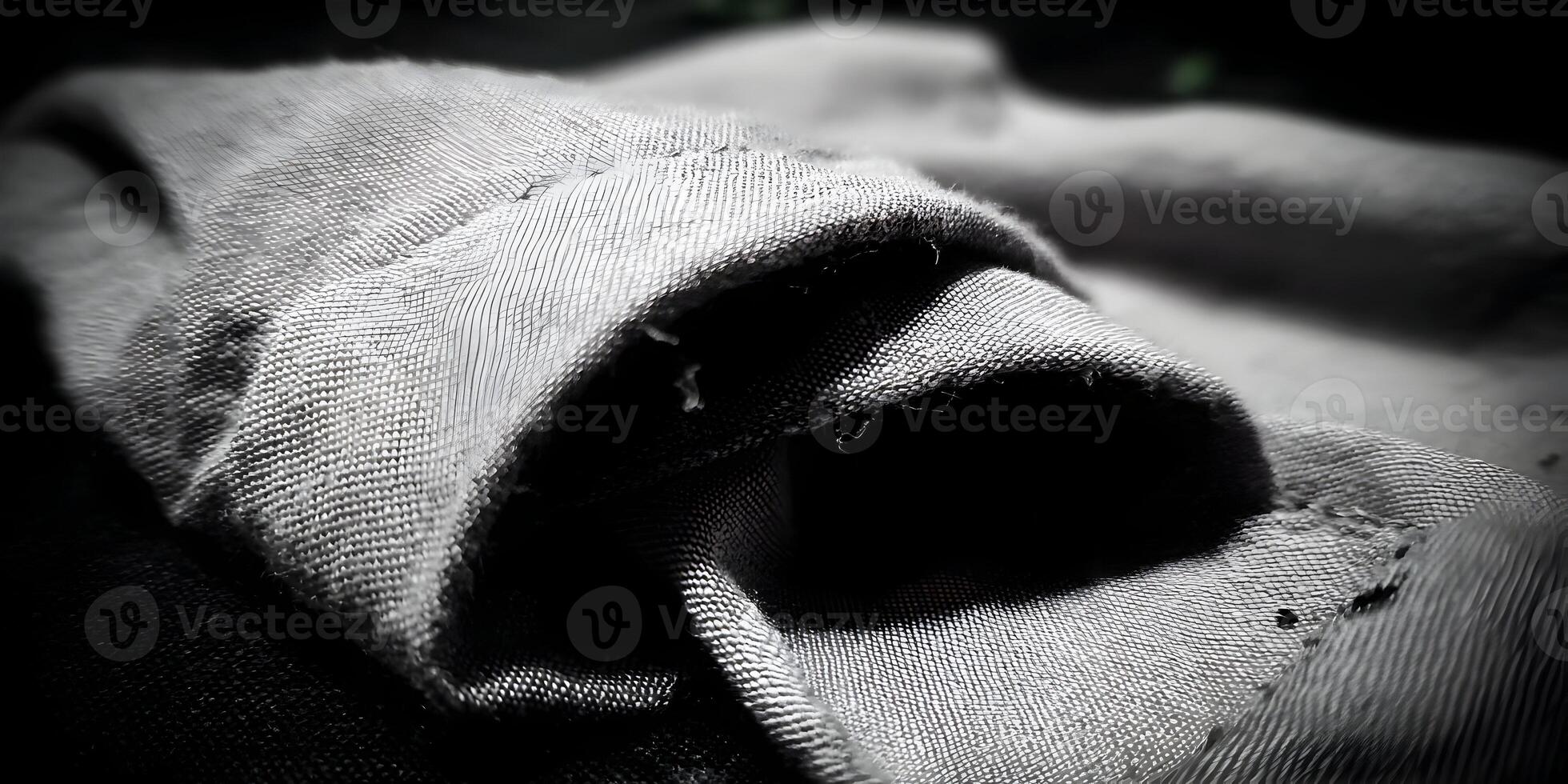 Gray Fabric Texture Close Up Detailed Gray Cloth Material Surface photo