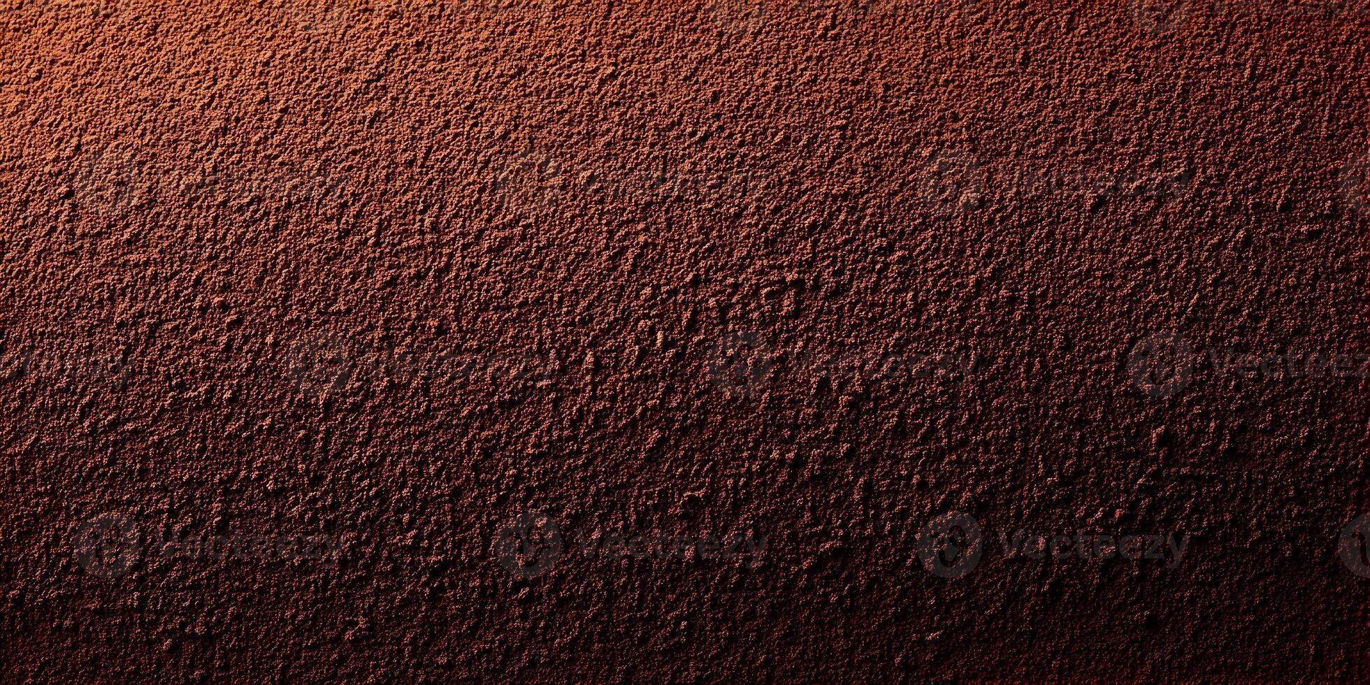 Brown food background featuring soft and fine cocoa powder photo