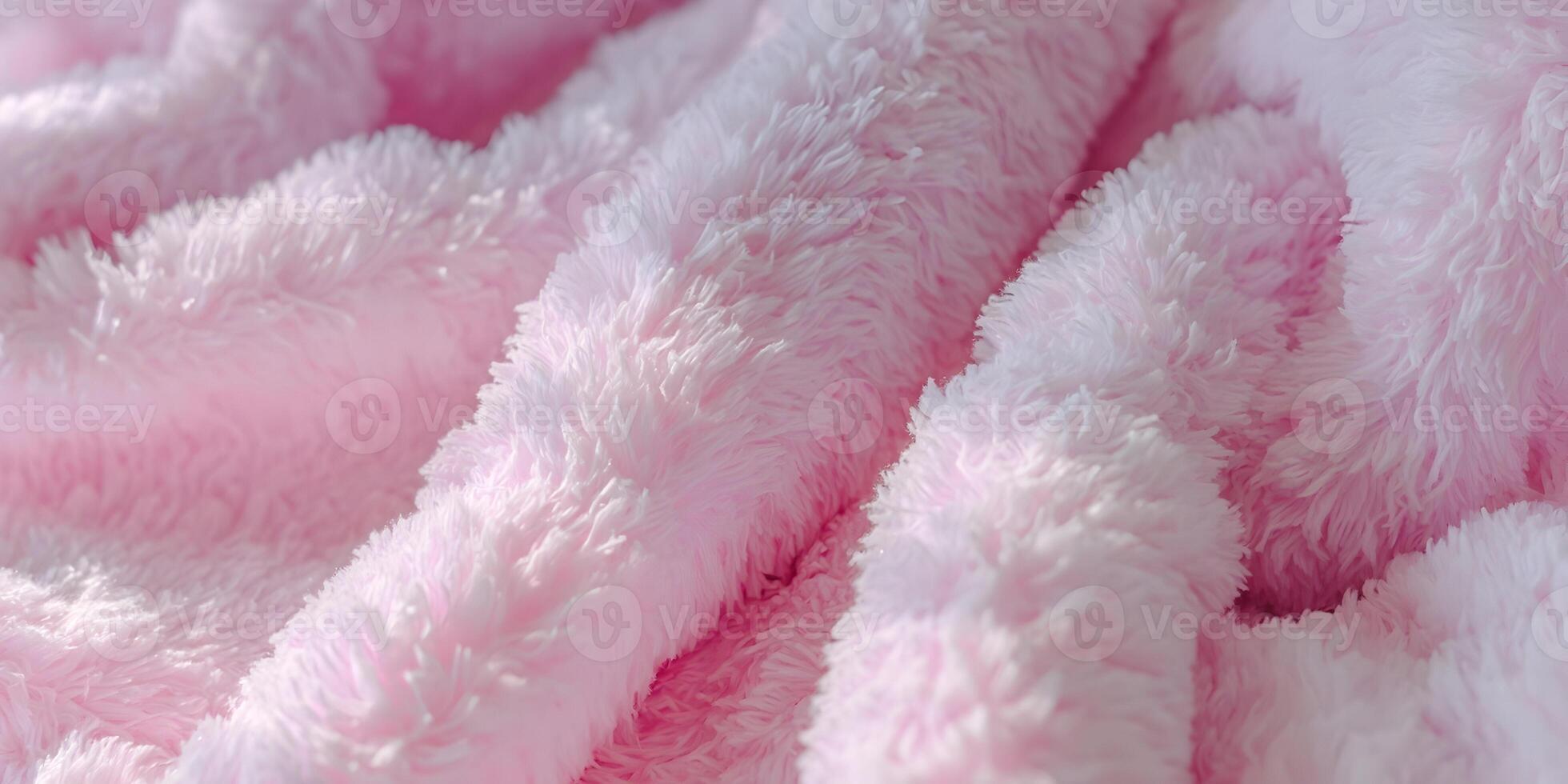 Pink Fluffy Plush Fabric Texture Soft Cozy Blanket Material photo