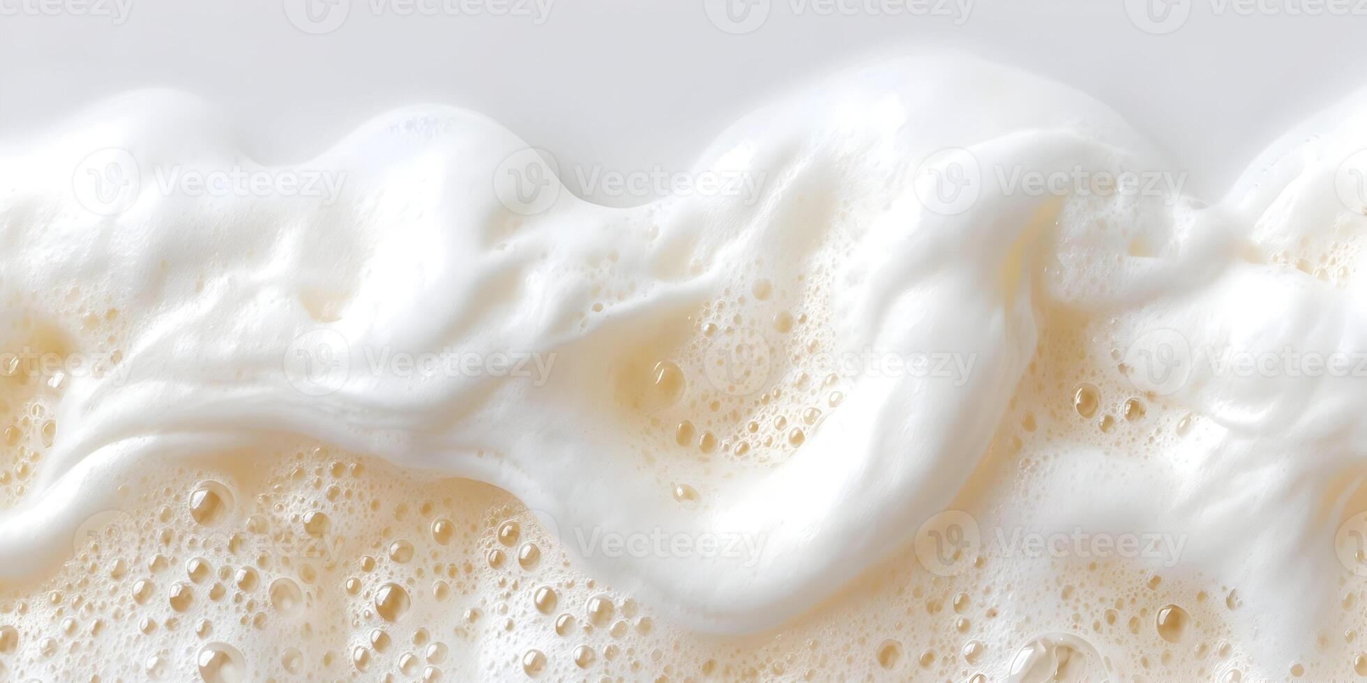 Creamy White Foam Bubbles Texture Background Image photo