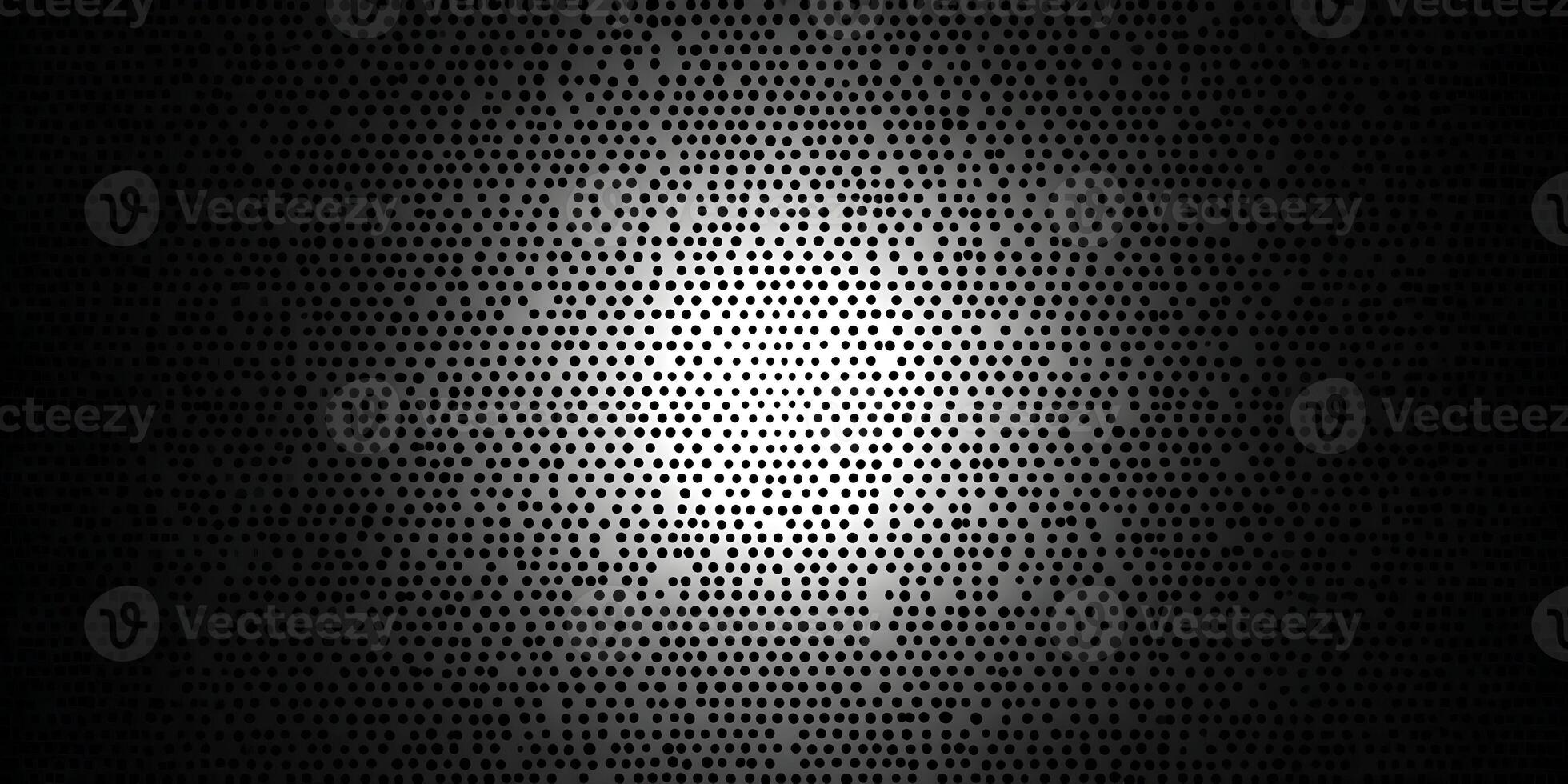 Dark Gray Metal Perforated Plate Background Circles Pattern photo