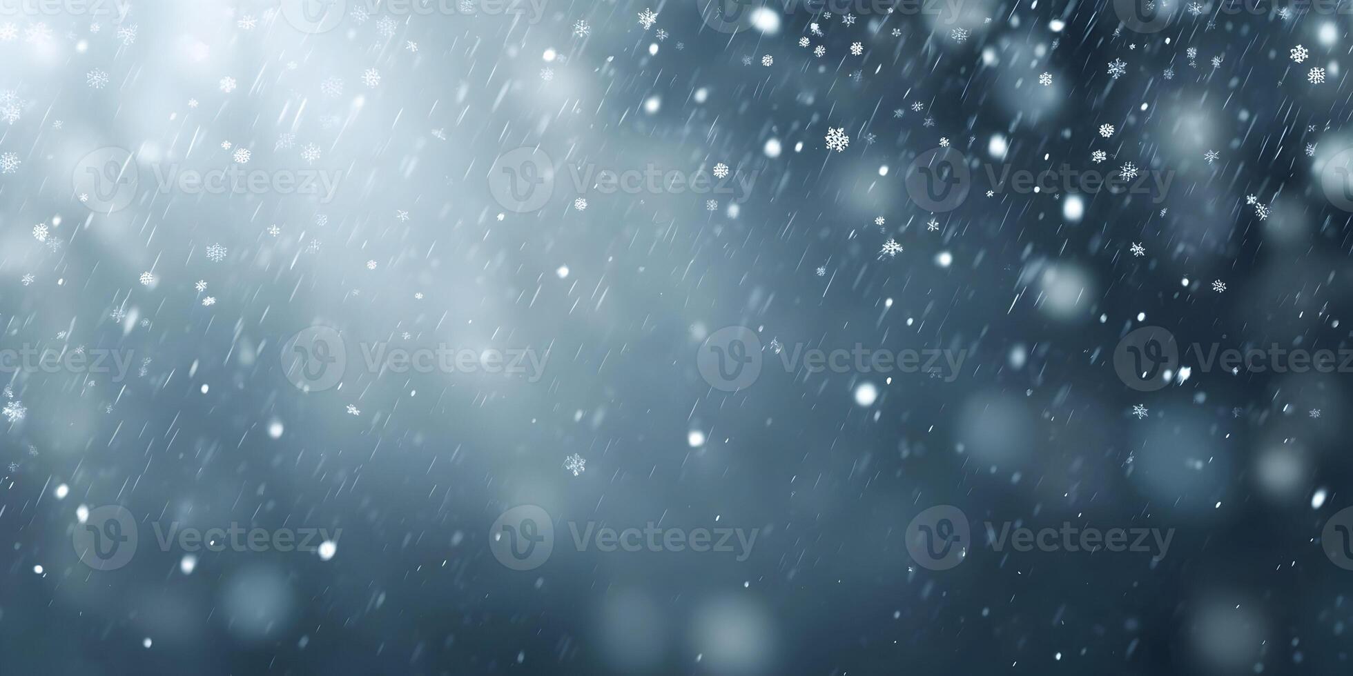 Falling Snowflakes Winter Background Blueish Grey photo