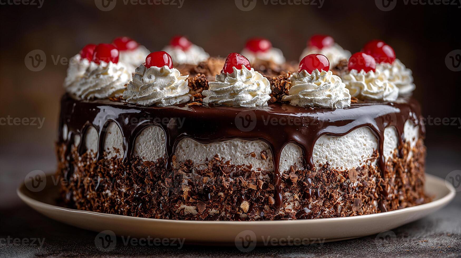 Close up photo showing textured cake layers