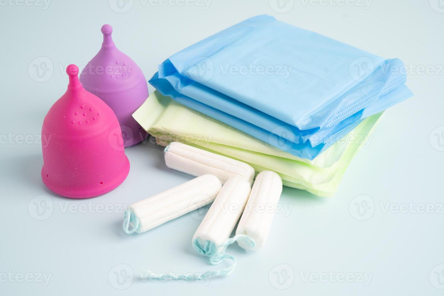 Sanitary hygiene for woman menstrual period protection. photo