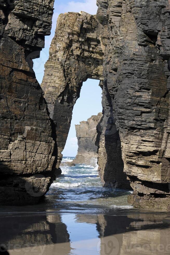 Galicia's Playa de las Catedrales in Spain photo