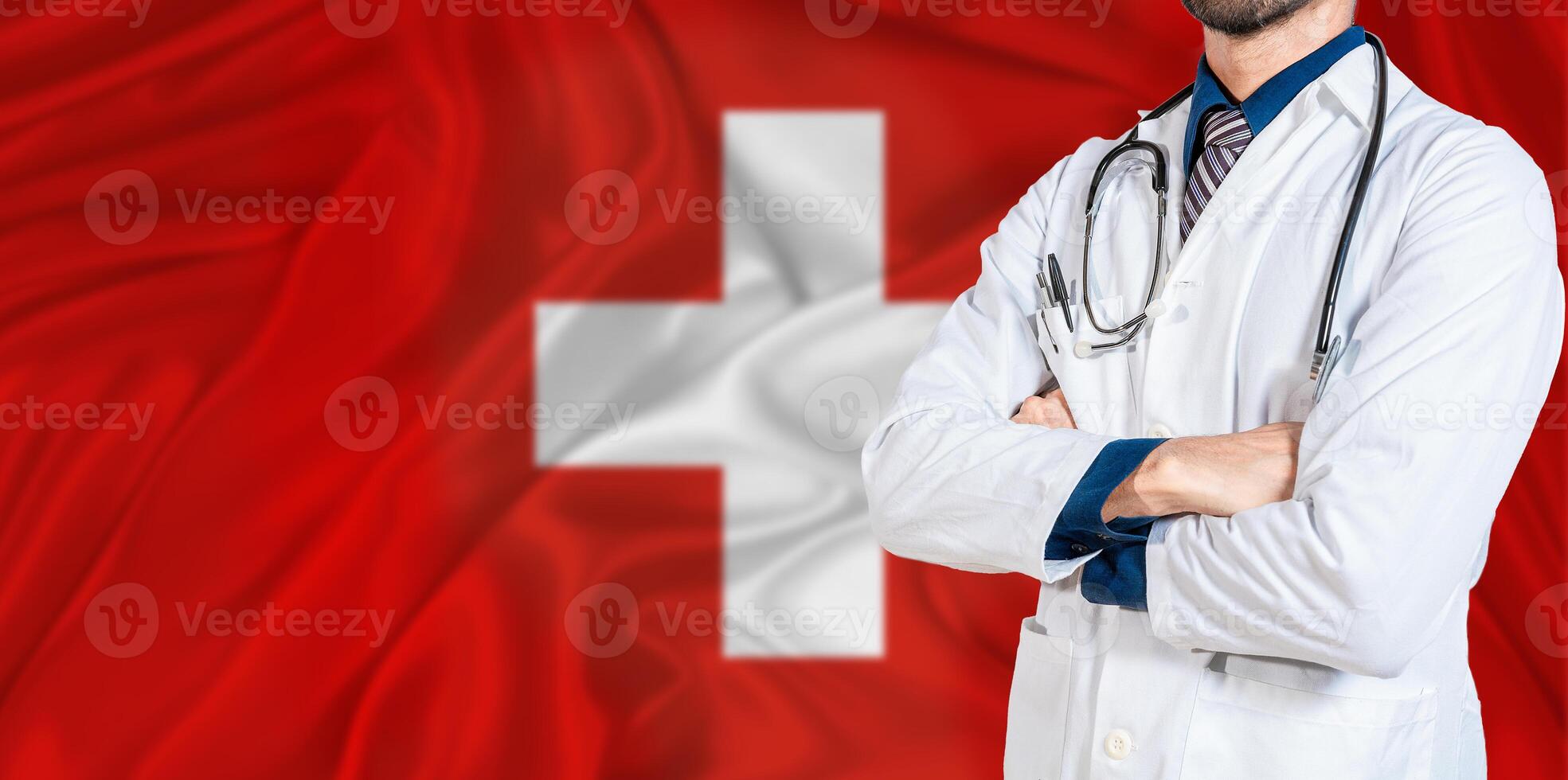 Switzerland national health system. Switzerland health and medical insurance concept photo