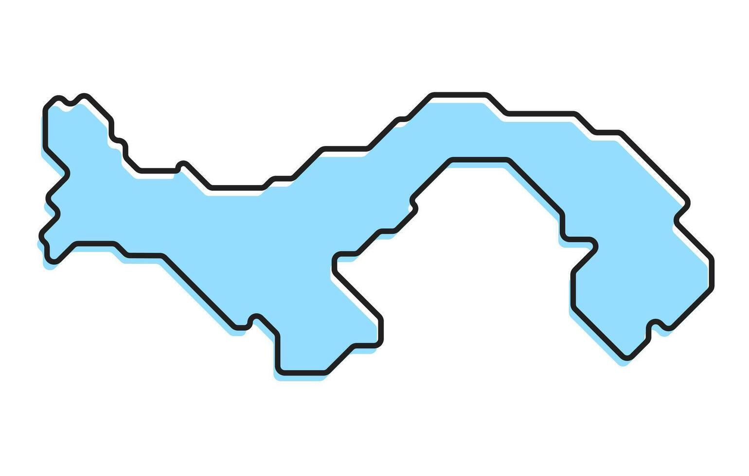 Simple stylized map of the country of Panama vector