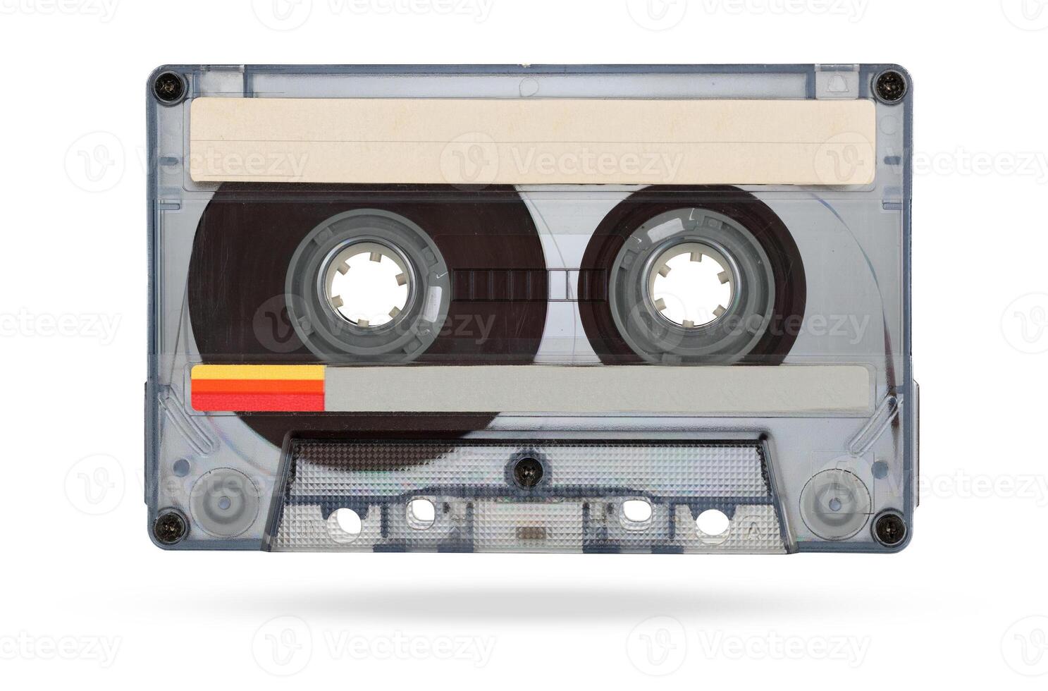 Retro Audio Cassette Tape Isolated on White photo