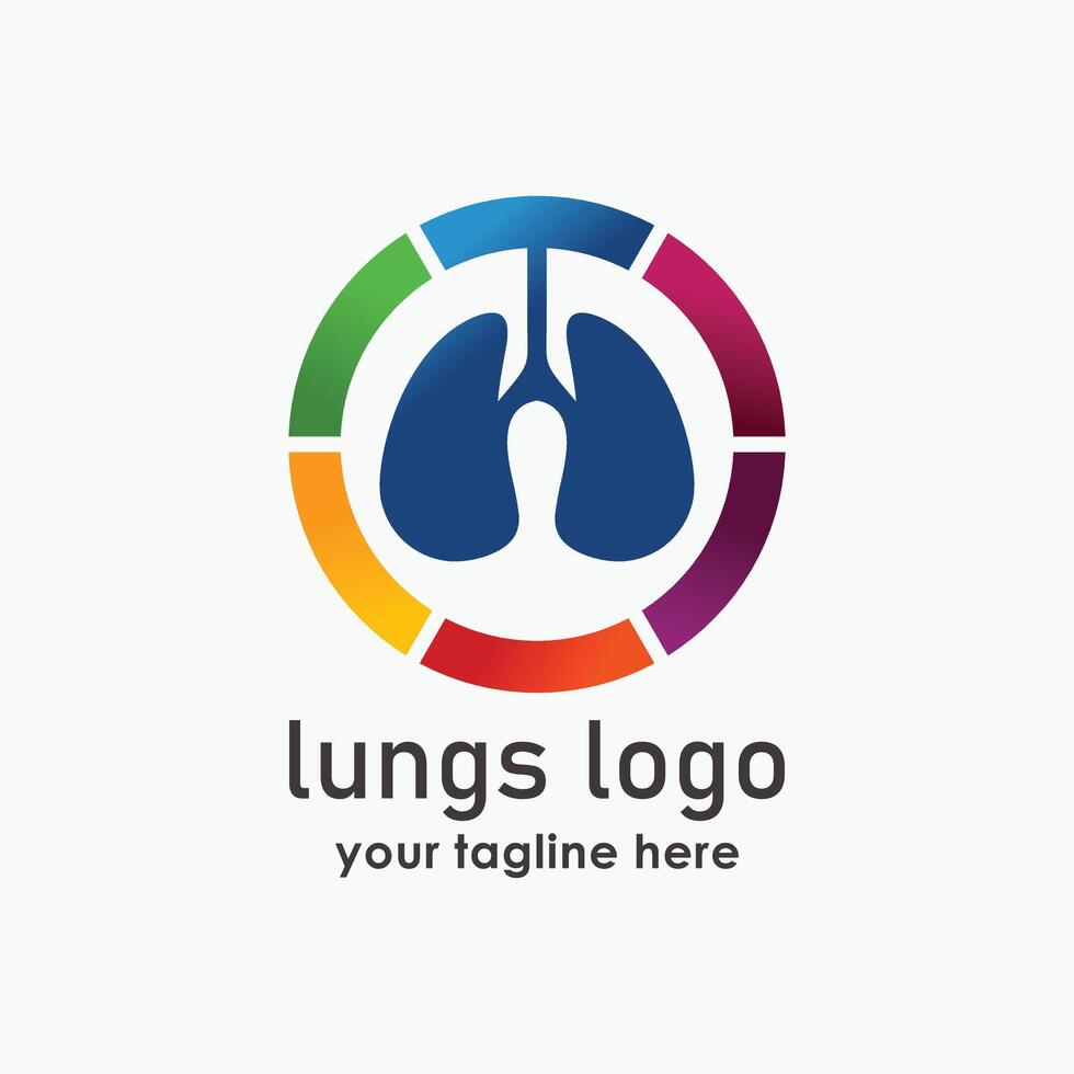 lungs health care logos template, health care mobile, medical and technology logos vector