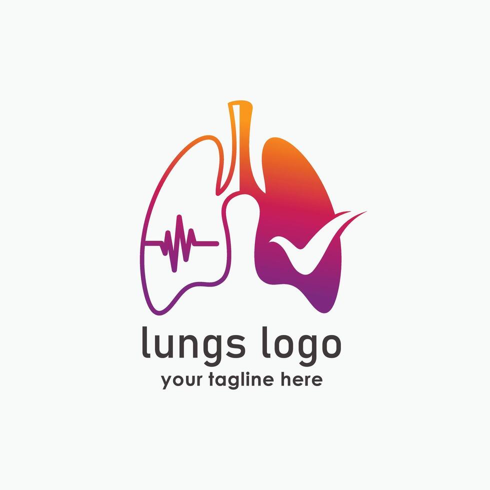 lungs care logos template, health care clinic design , medical logos vector
