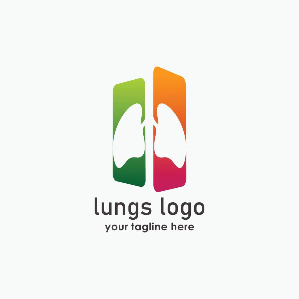 lungs health care logos template, healthy clinic icon design, illustration vector