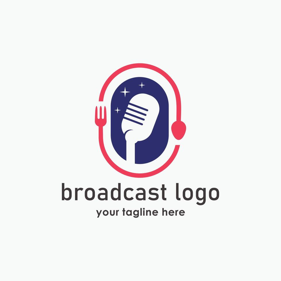 restaurant call center logo template, food and drink logo design , broadcast icon design vector