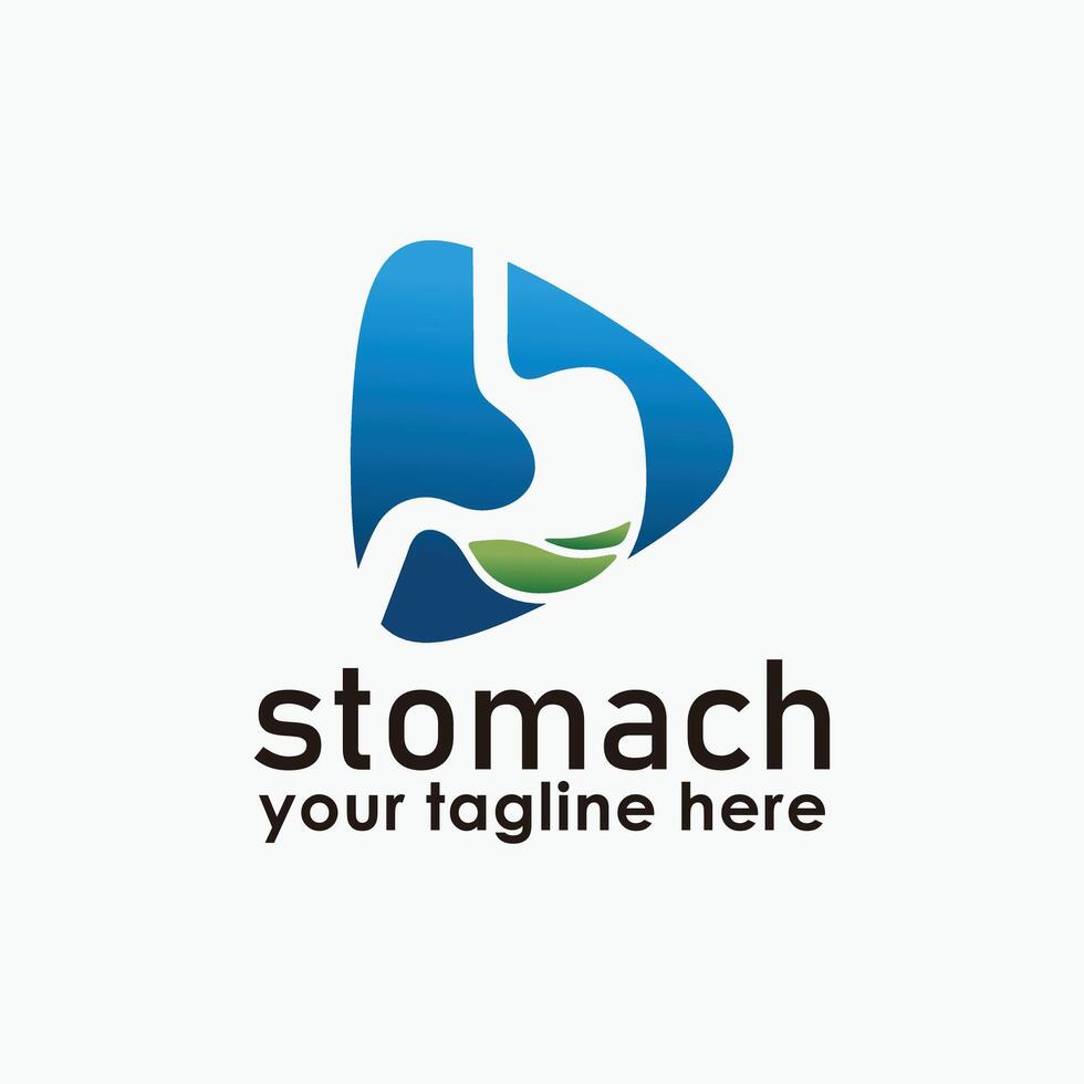 Stylized stomach logo design vector