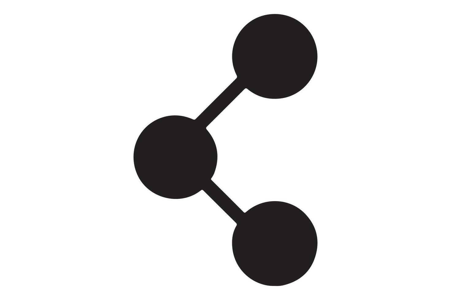 It's Share icon isolated on white background representing connection and networking vector