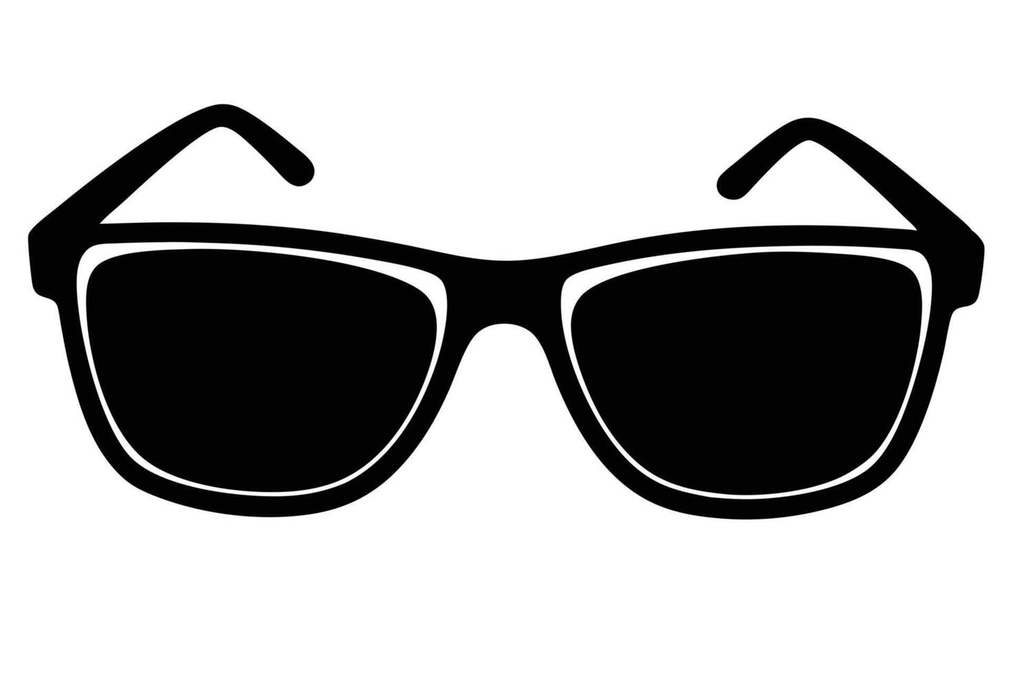 Stylish black-framed sunglasses graphic design vector
