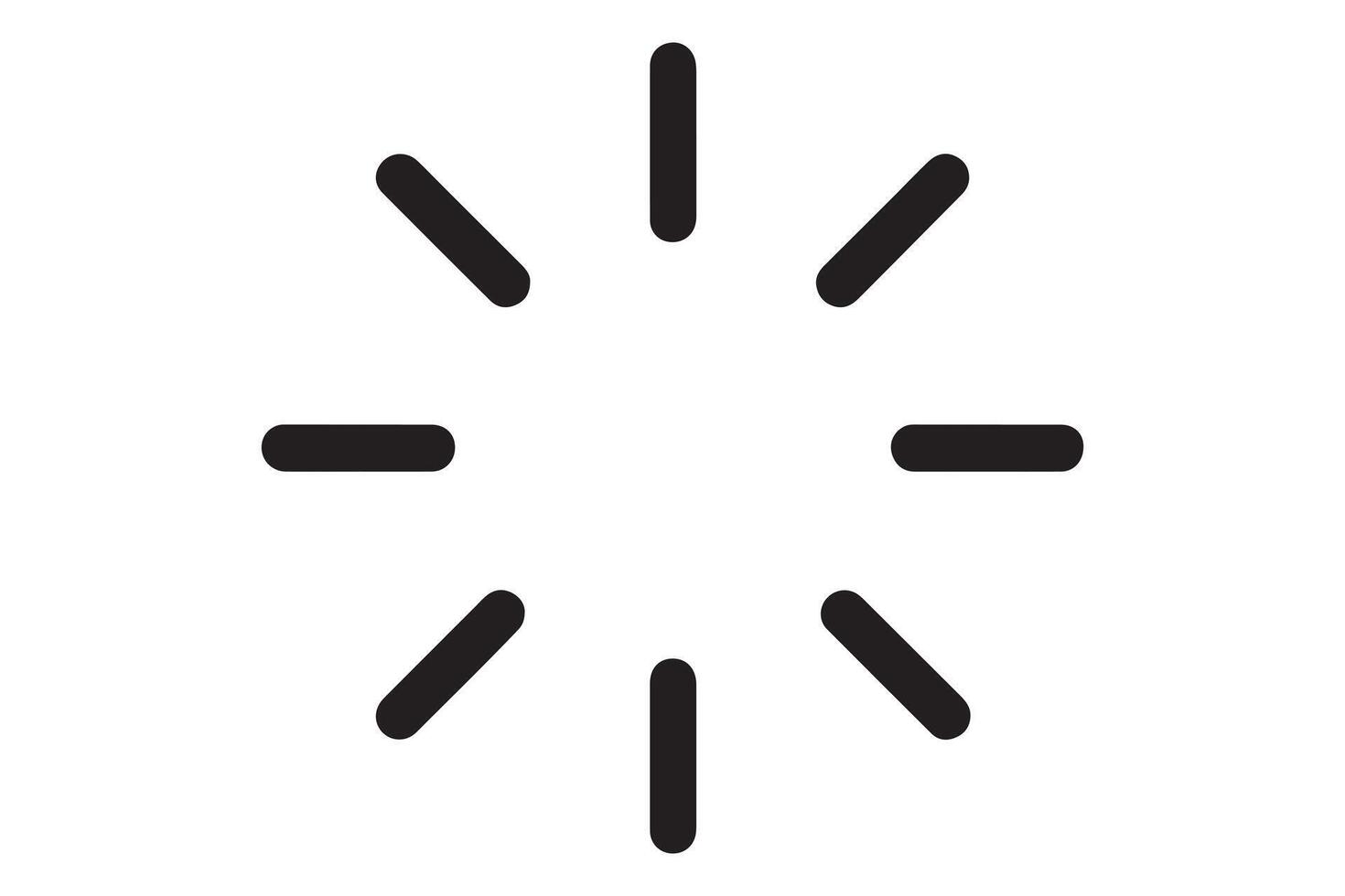 Loading icon isolated on white background, progress indicator and spinner vector