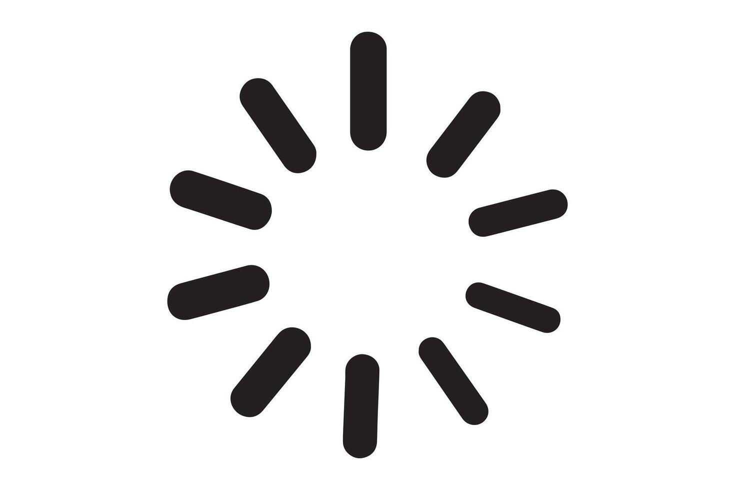 Loading icon isolated on white background, waiting for progress to complete vector