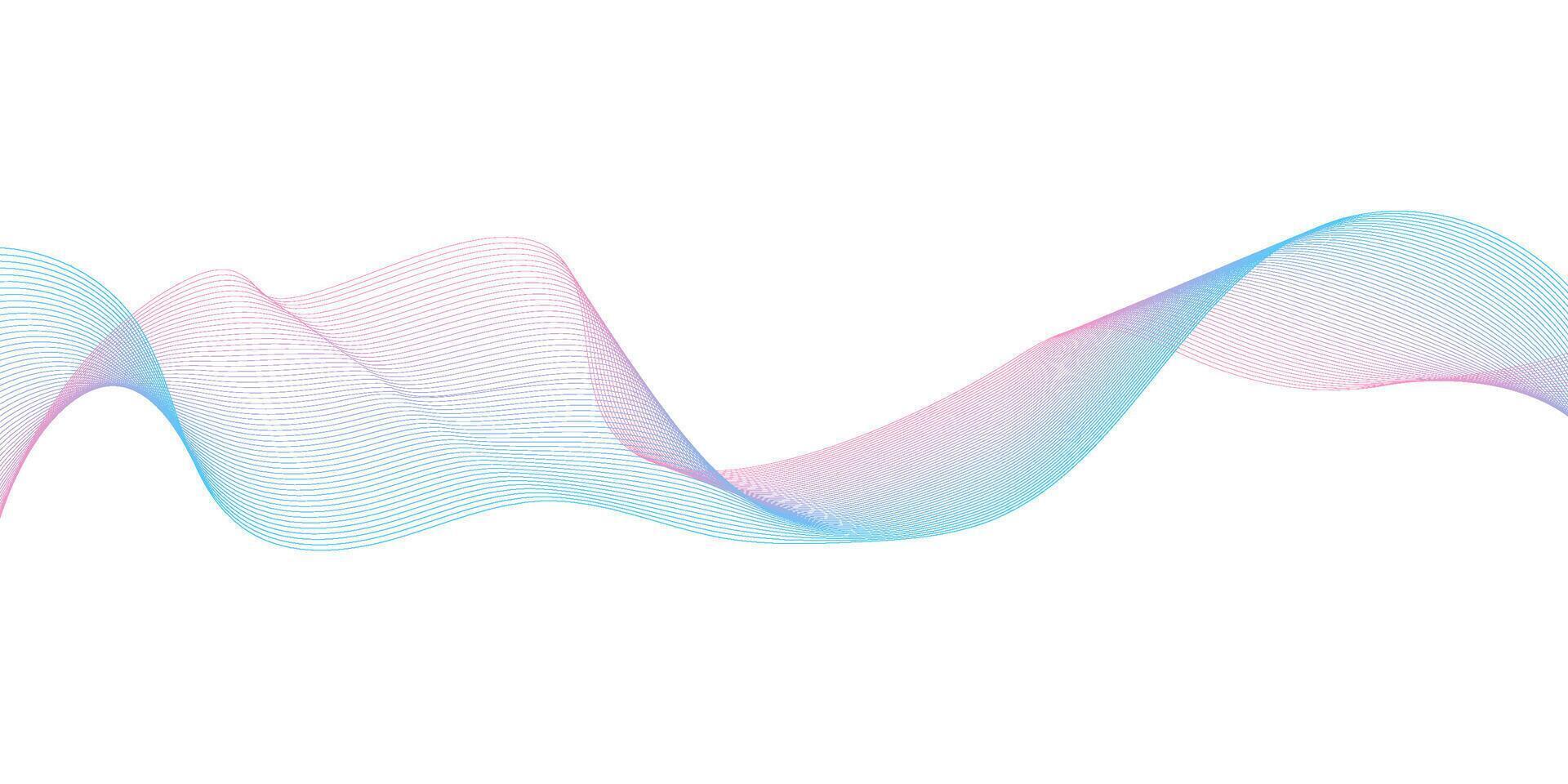 Soft Gradient Wave Lines on White Background vector