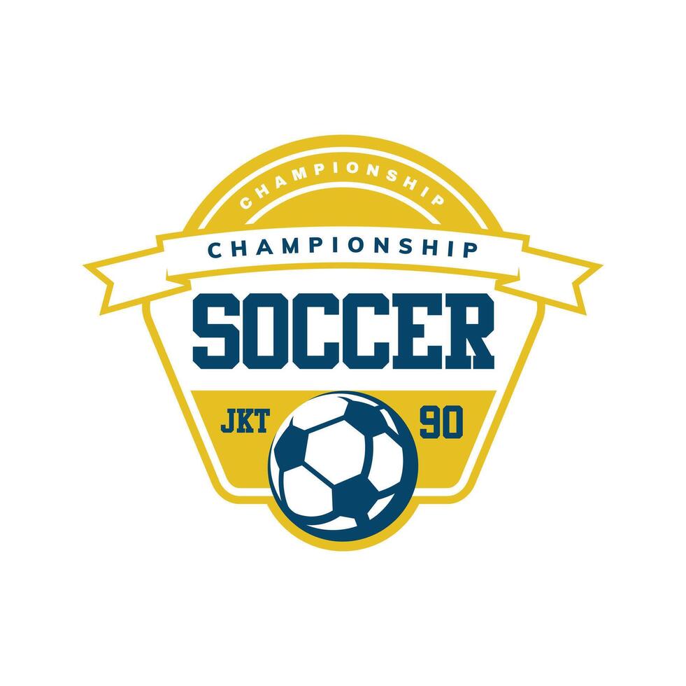 retro football logo design vector