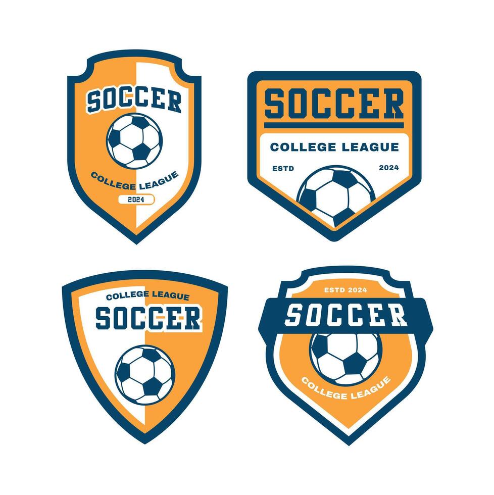 Soccer college league logos 2024 vector
