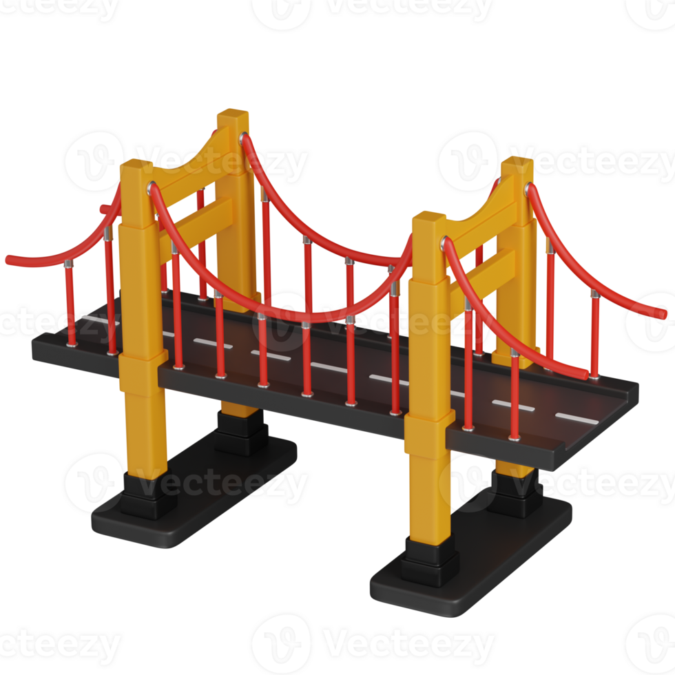 3d render Bridge Illustration png