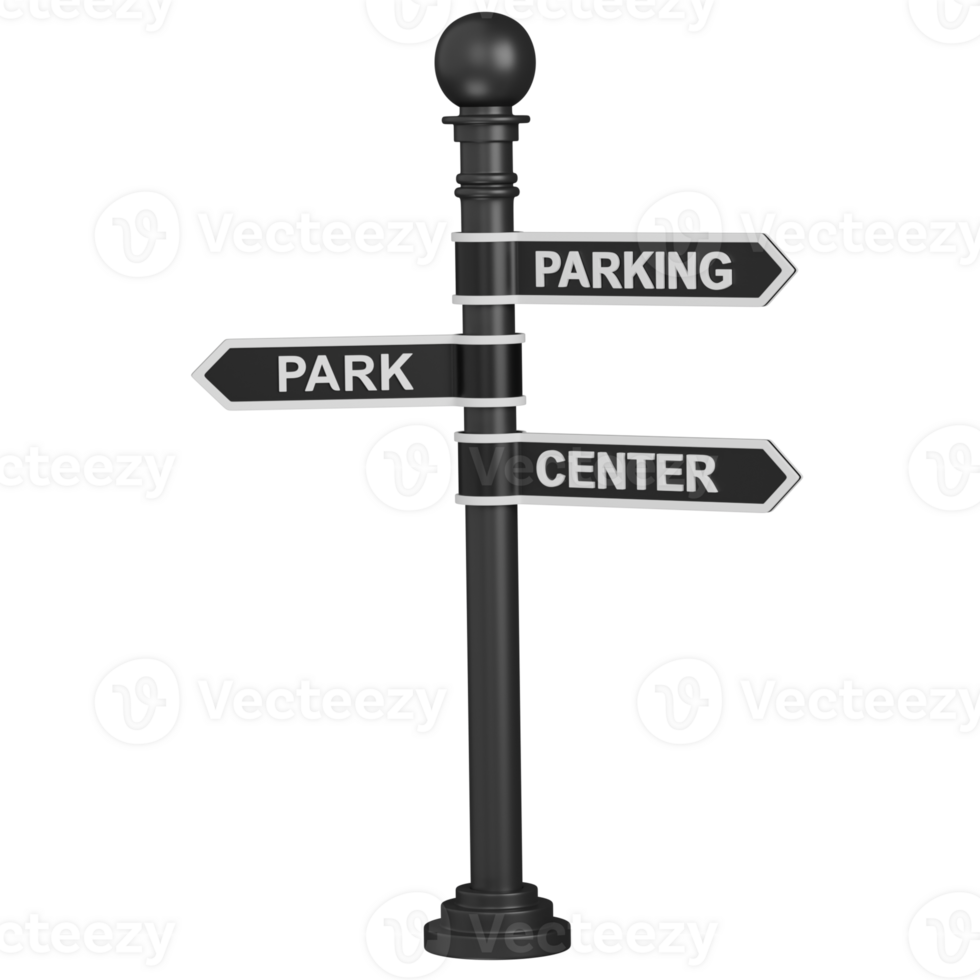 3d render Street Lamp icon png