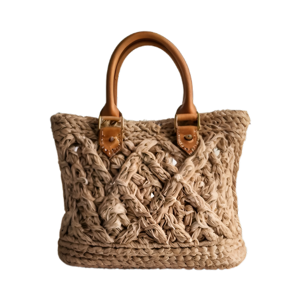 Stylish jute bag mockup png