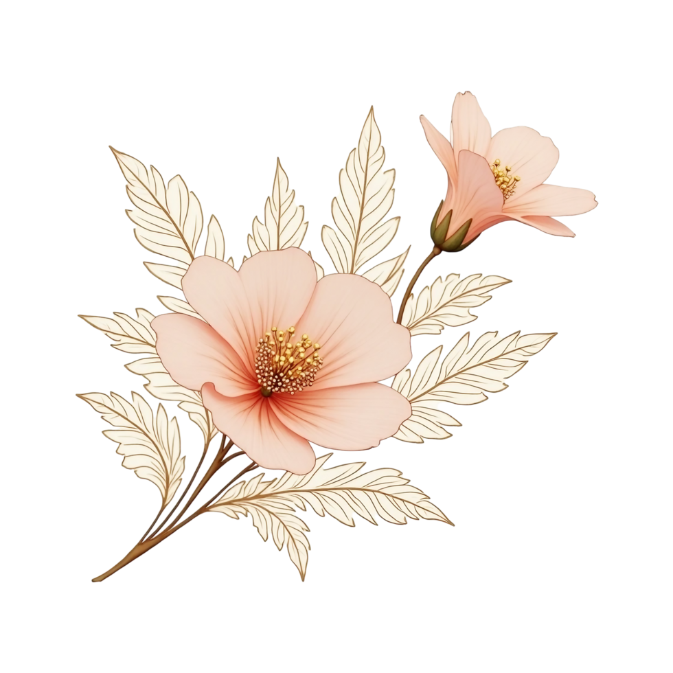a Soft Blush Pink Bloom with Delicate. png