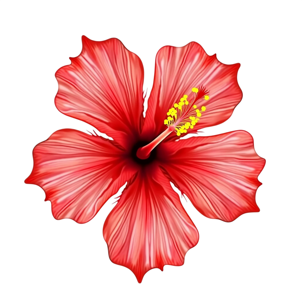 a vibrant tropical bloom in full detail along png