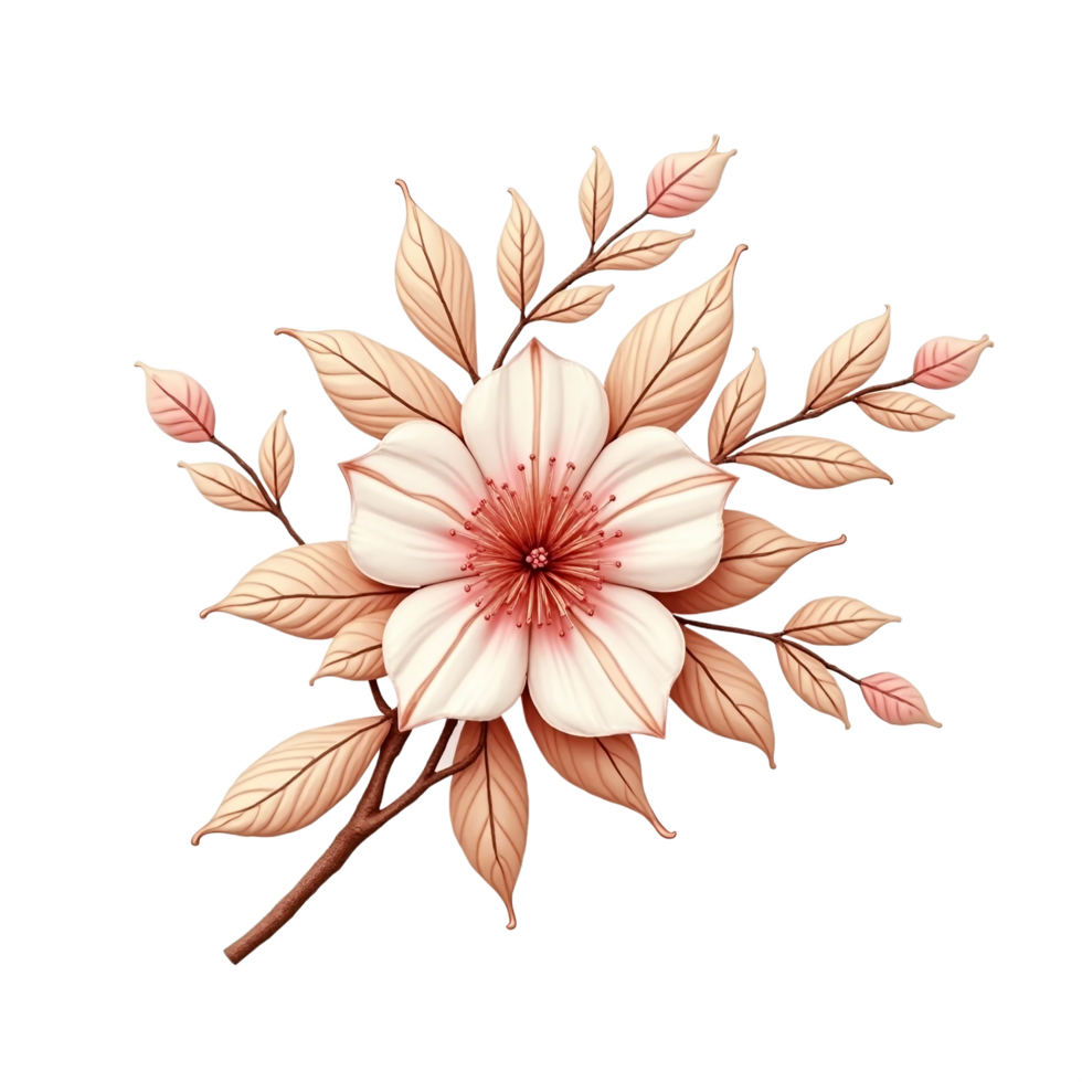 a Soft Blush Pink Bloom with Delicate Petals png