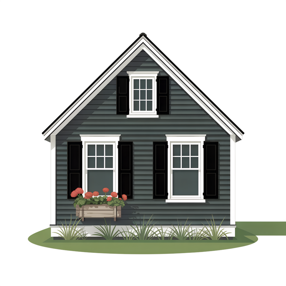 a charming Cape Cod style vacation home, png