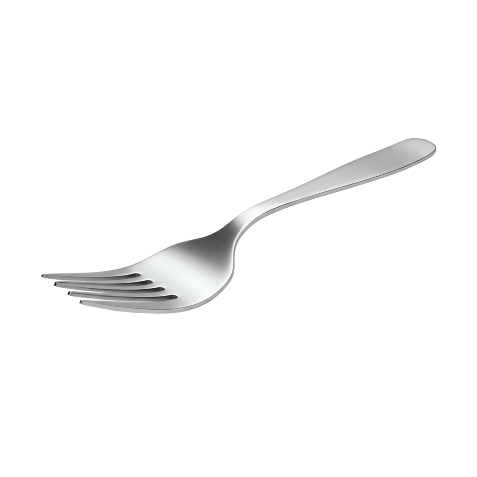 Silver Fork on Transparent Background png