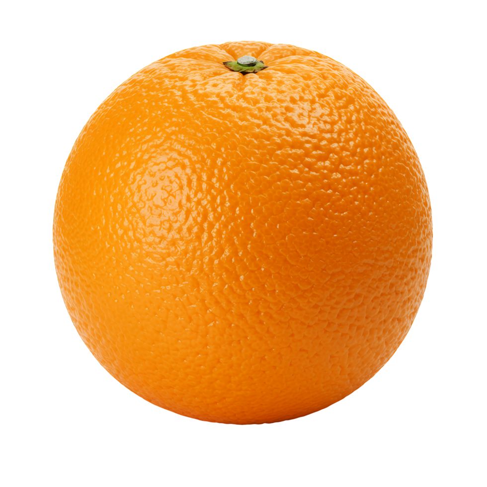 Ripe Orange Fruit with Textured Peel on Transparent Background png