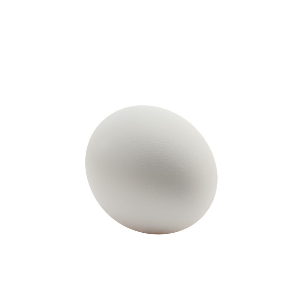 Single White Chicken Egg on Transparent Background png