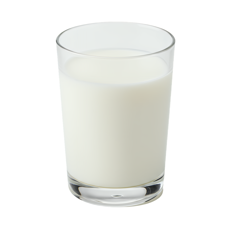 Full Glass of Milk on Transparent Background png