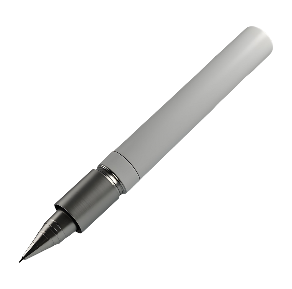 White pen for writing, modern stationery tool, ready for creative expression png