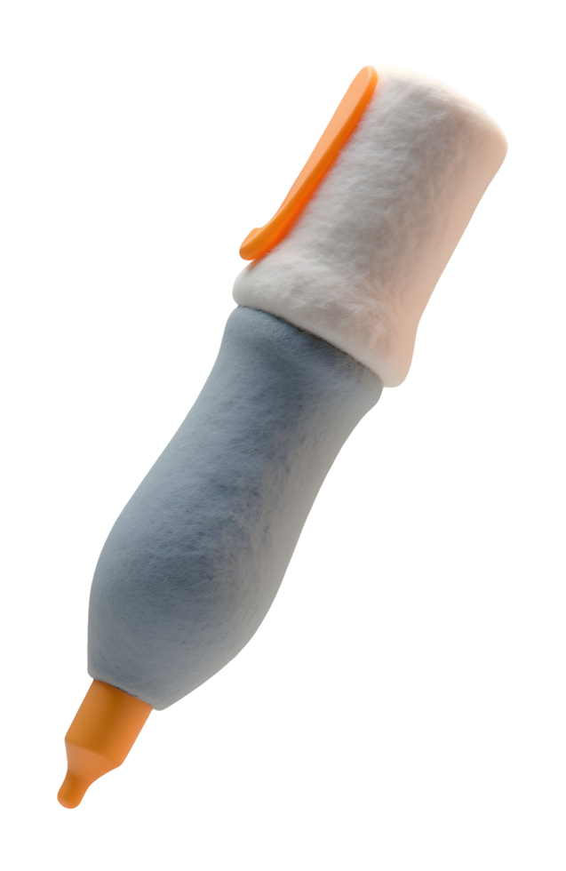 Pastel blue highlighter marker for productive studying and professional work. Ideal tool png
