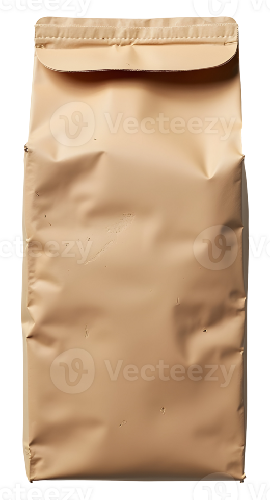 Crinkled brown paper package appears isolated, ready for new contents, conveying simple png