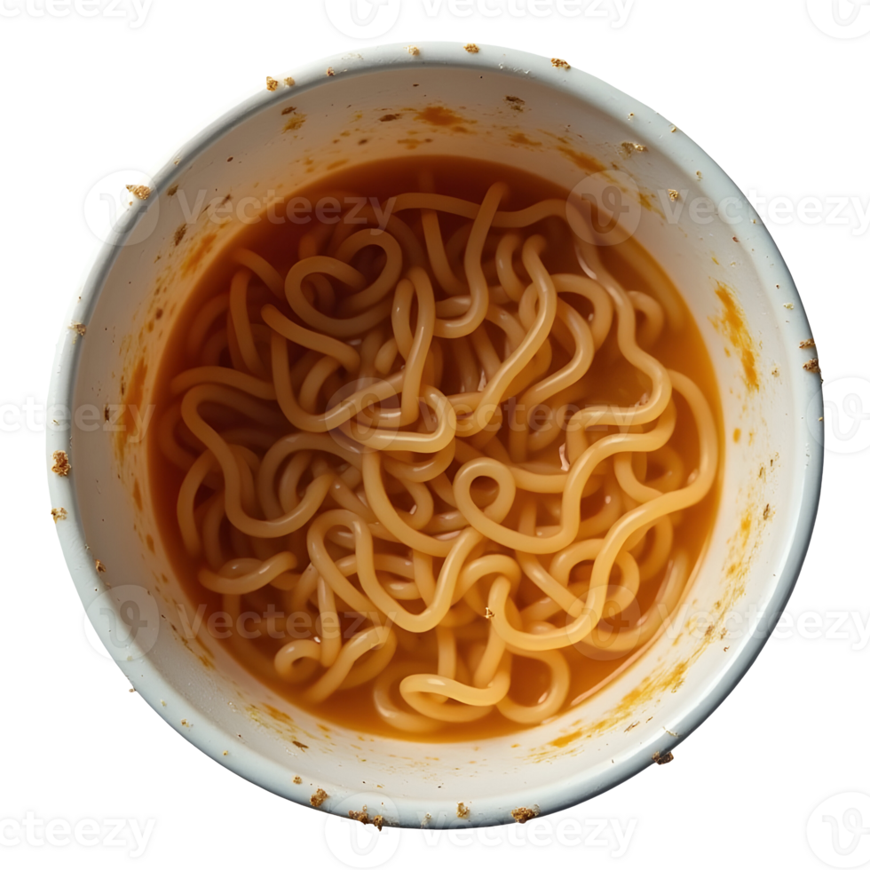 Empty instant noodle cup, satisfying quick and convenient meal png
