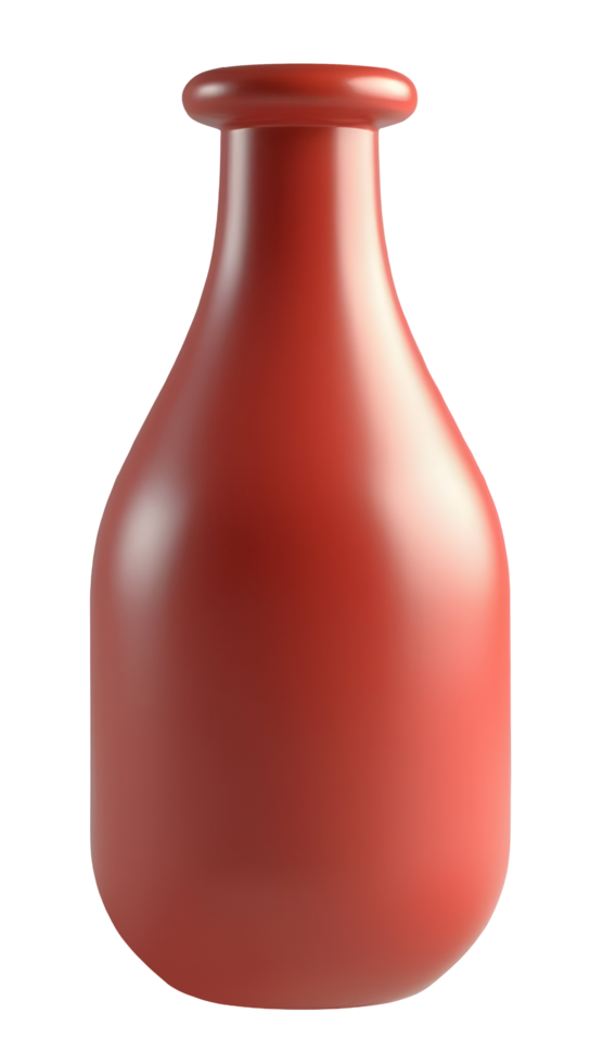 Smooth red clay vase stands elegantly, inspiring classic artistry png
