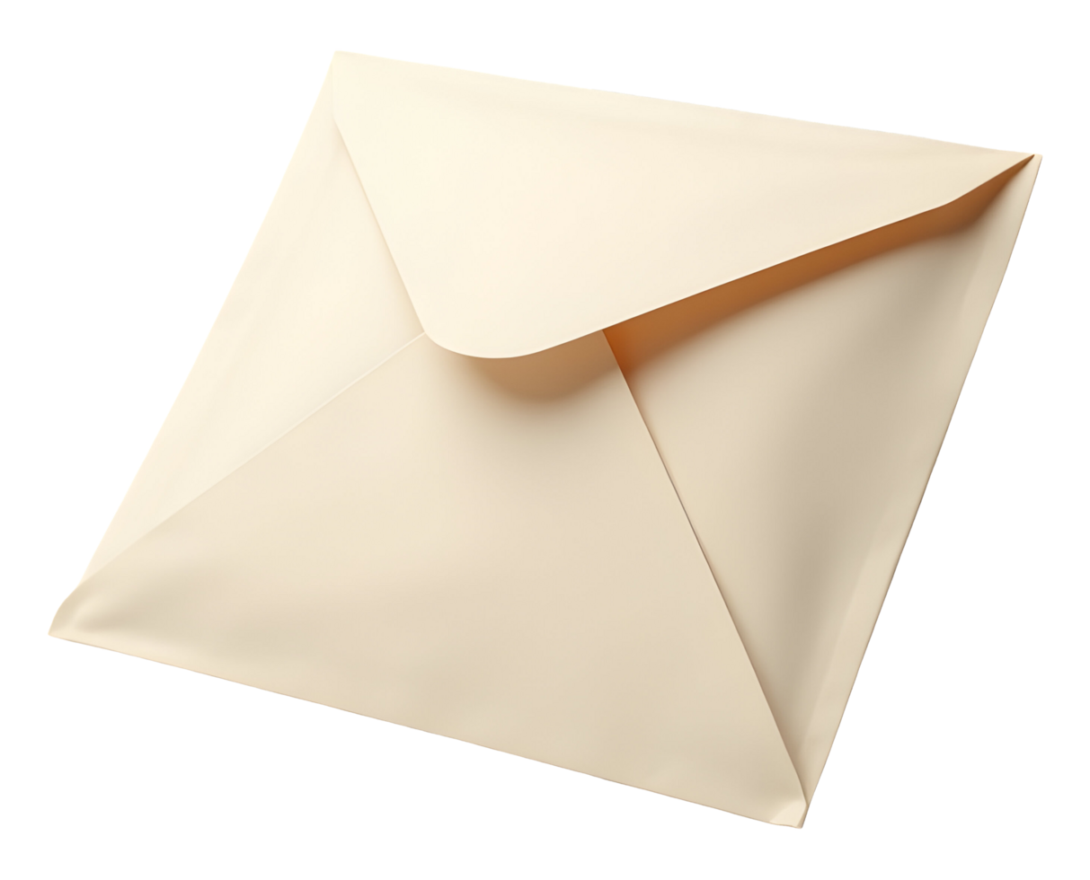 Beige envelope waiting patiently, holding secret message within its elegant paper png