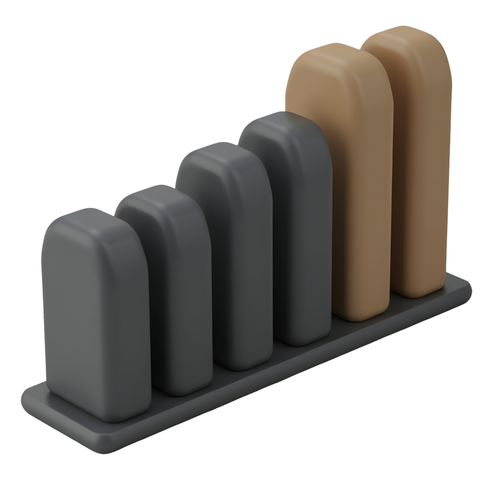 Abstract column bar graph shows data visualization, signifying progress and growth png