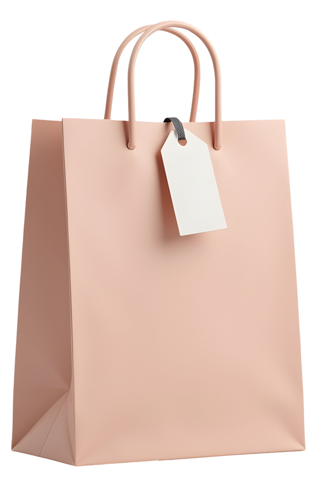 Cheerful pink gift bag, perfect for surprising someone special with delightful present png