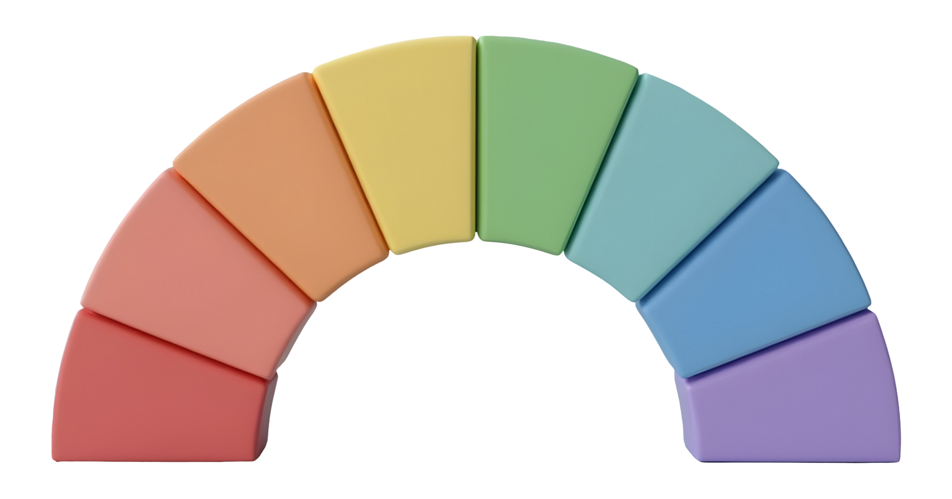 Vibrant multicolored arch crafted from blocks provides an inspiring happy visual png