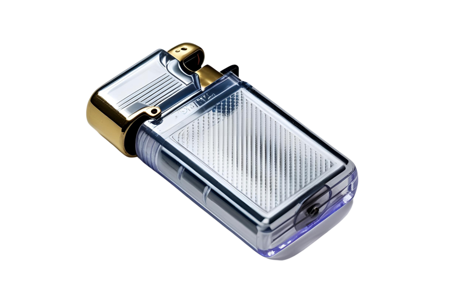 Plastic disposable lighter isolated for fire, camping, utility, and daily use. png
