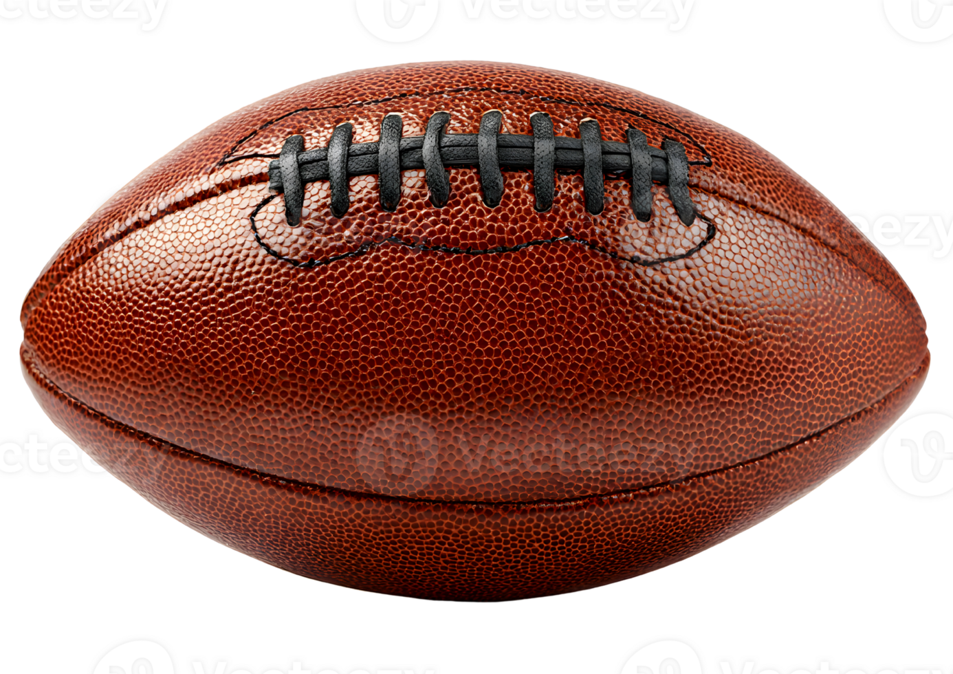 Classic football on a grassy field ready for a game with a transparent background in format. png